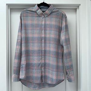 Blue and Red Striped Dress Shirt